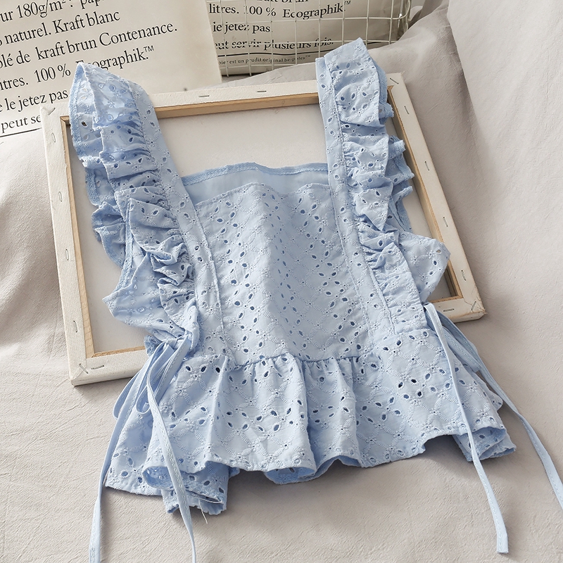 Áo nữ IELGY cộc tay lưng cao dáng ôm phong cách Hàn Quốc