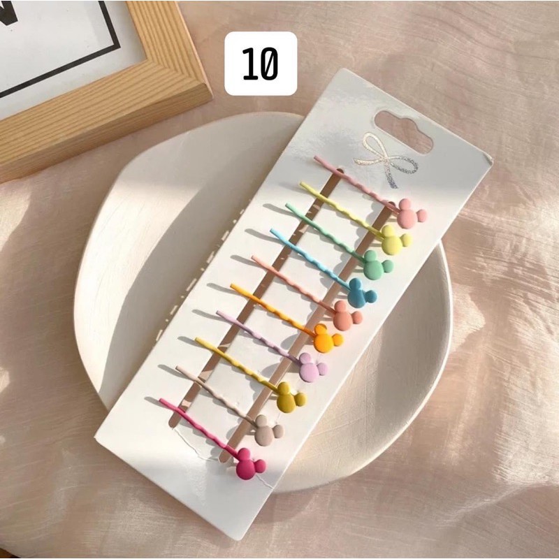 Set 10 kẹp tăm tông màu Pastel siêu xinh cho bé