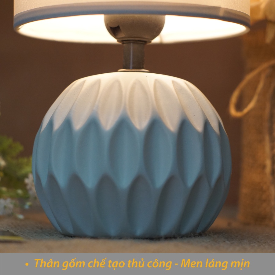 Đèn Ngủ Để Bàn Gốm Sứ Huta Light For Life S3 Decor Phòng Ngủ, Trang Trí, Đọc Sách, Điều Chỉnh Độ Sáng, Ánh Sáng Vàng