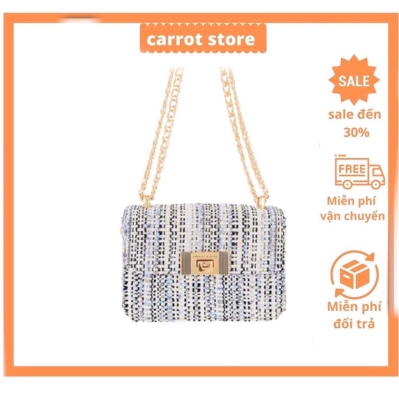 Túi CNK vài tweed mẫu limited full box nam châm hàng chuẩn store cao cấp Store