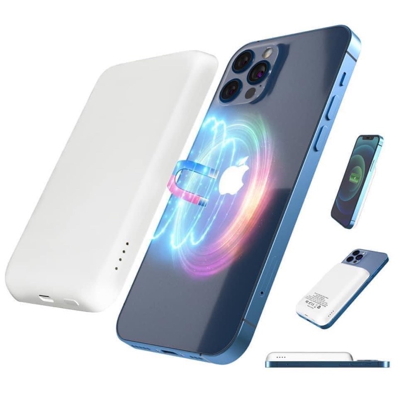 Sạc dự phòng không dây từ tính, dùng cho iphone samsung dung lượng 5000mAh công suất 20w - Phụ kiện công nghệ 88