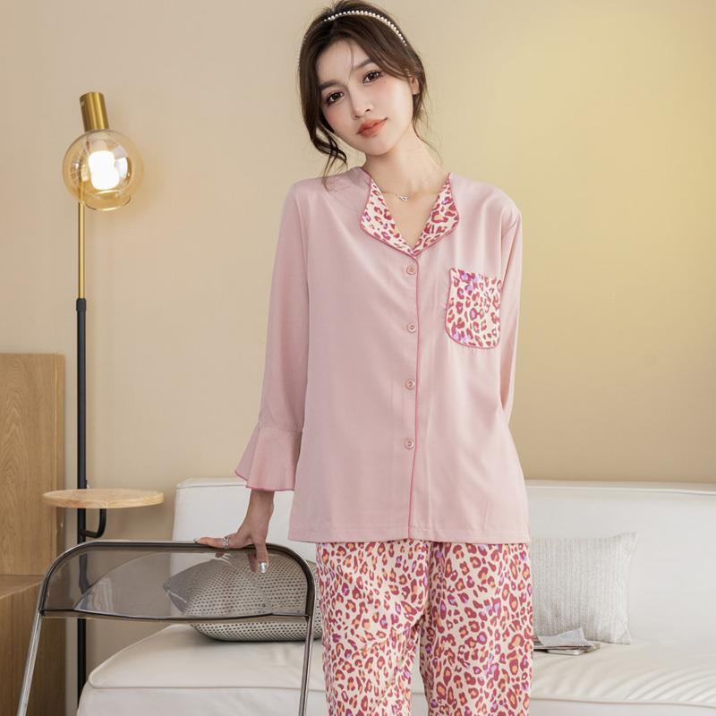 Bộ Đồ Ngủ Cotton Tay Dài Phong Cách Thời Trang Hàn Quốc Mới 2022