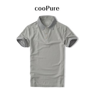 Áo polo nam cooPure màu ghi đậm chất vải Modal mềm mại, thiết kế cổ dệt tinh tế NO.2127 (7 màu)