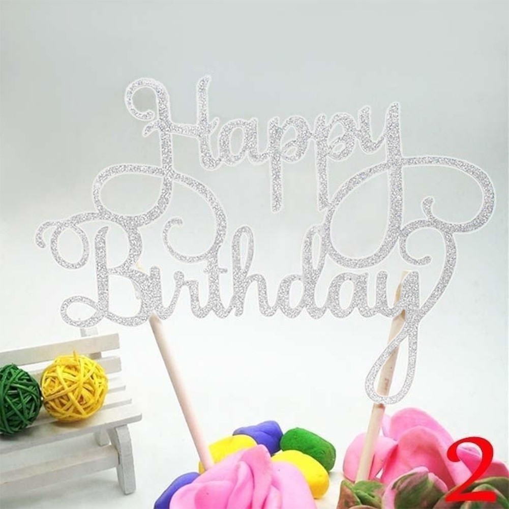 Que Chữ Happy Birthday LấP LáNh CắM Trang Trí BáNh Kem