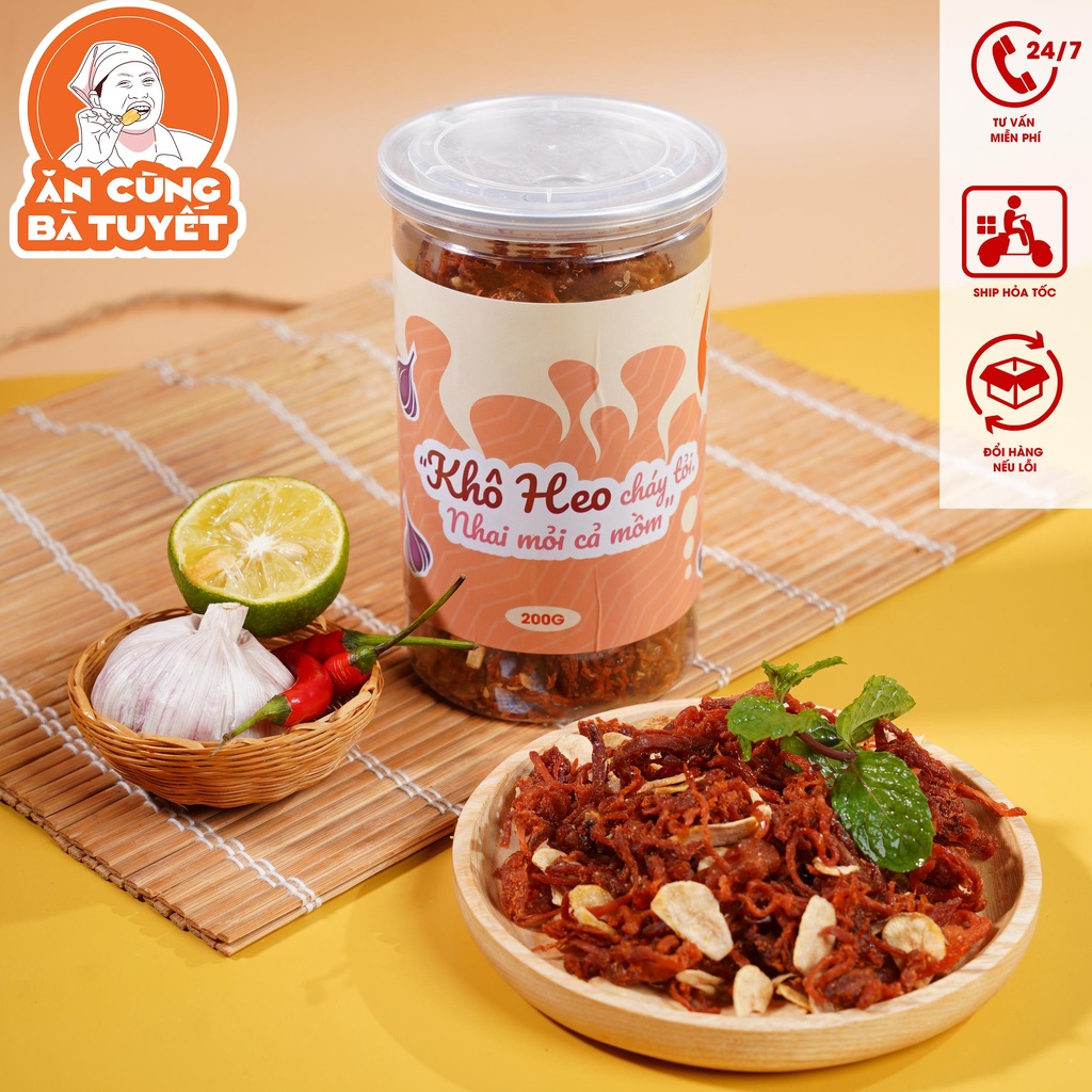 Khô heo cháy tỏi 200g ăn cùng Bà Tuyết vừa RẺ vừa NGON