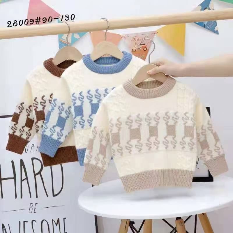 Aó Len Dày Ấm Mùa Đông Cho Bé Trai Size 90-130(12-25kg),Aó Len Thổ Cẩm Cao Cấp