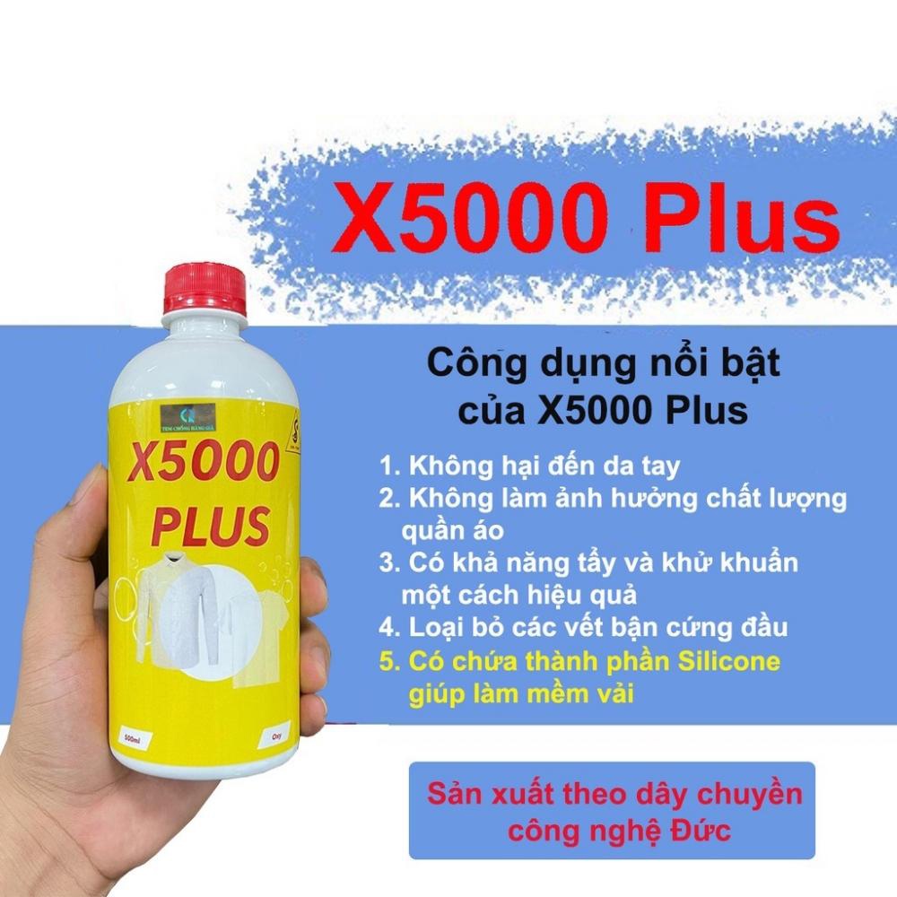 Tẩy Mốc Quần Áo, Ố Vàng - Nước Tẩy Trắng Cao Cấp X5000 Đánh Bay Mọi Vết Bẩn Không Làm Phai Màu Vải