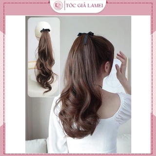 Tóc giả nữ buộc cột xoăn mẫu mới bồng bềnh tự nhiên