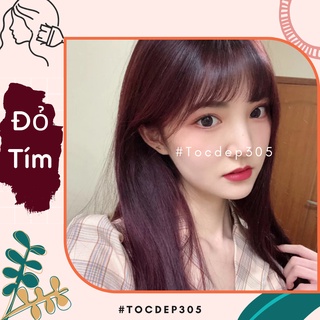 Thuốc nhuộm tóc màu Đỏ Tím + tặng kèm trợ nhuộm 100ml