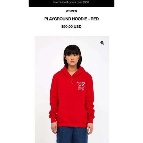 ÁO PRIVE BAEKHYUN  PLAYGROUND HOODIE RED