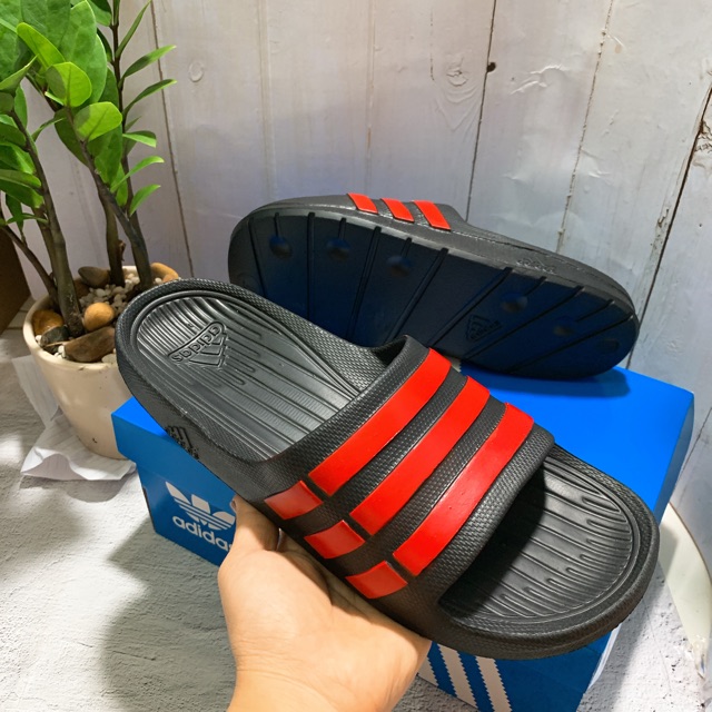 Dép đúc duramo quai ngang đúc 3 sọc chuẩn - hộp xịn