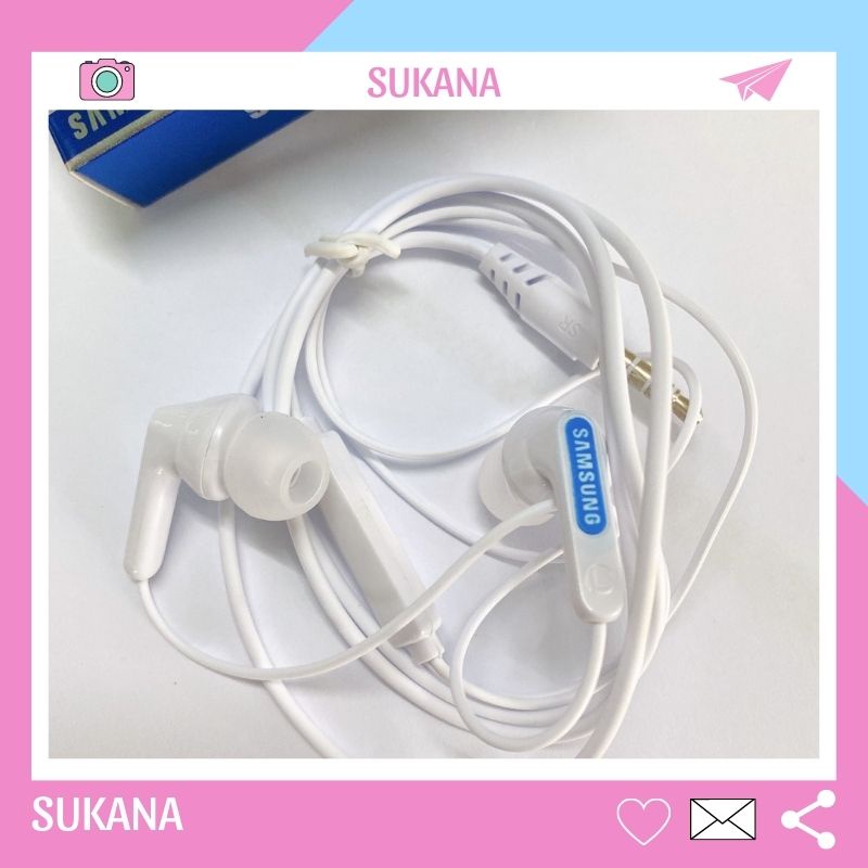 Tai nghe SAMSUNG có dây nhét tai jack 3.5 có mic chính hãng SR- 2 SUKANA