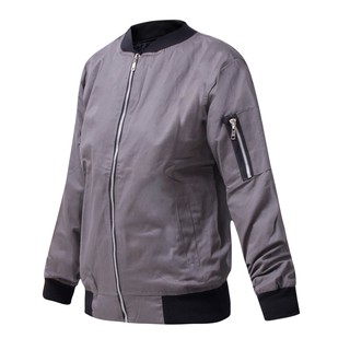 ÁO KHOÁC KAKI BOMBER 2 LỚP CAO CẤP-XÁM