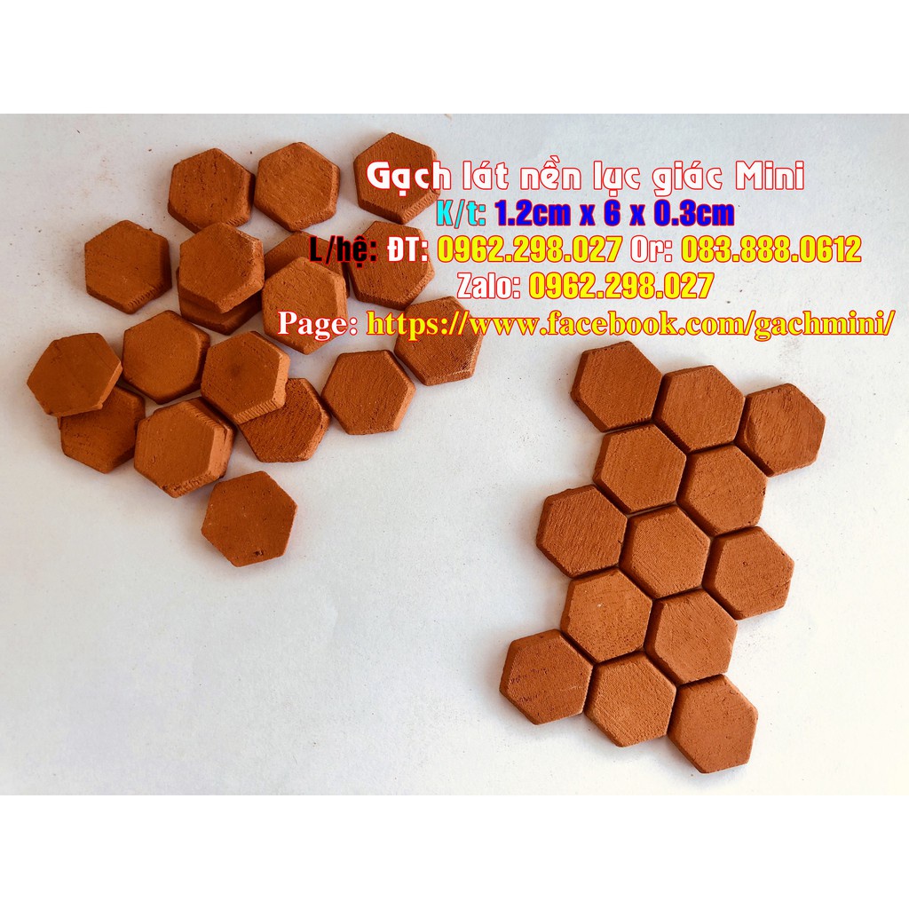 ♗✳Gạch Mini, lát nền lục giác Mini (set 340 viên) xây nhà mô hình tiểu cảnh, trang trí sân vườn, đồ chơi trẻ e