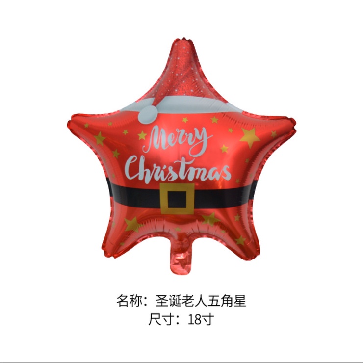 Bong bóng 18 inch trang trí Giáng Sinh, năm mới