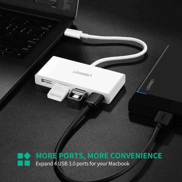 Cáp USB Type C to USB 3.0 chia 4 cổng Ugreen 40379 chính hãng bảo hành 18 tháng