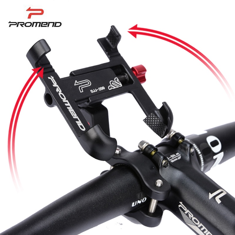 PROMEND Hợp Kim Nhôm Giá đỡ điện Thoại Cho Xe đạp Gắn Kết ổn định Xe Máy Mtb Giá đỡ điện Thoại Cho Xe đạp Xoay 360 độ Đường đi Xe đạp Chân Tay Lái