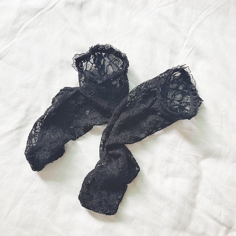 Xiangbao Tất Lưới Dài Qua Gối Phối Ren Hoa Ngọt Ngào Phong Cách Lolita Cho Nữ Sinh