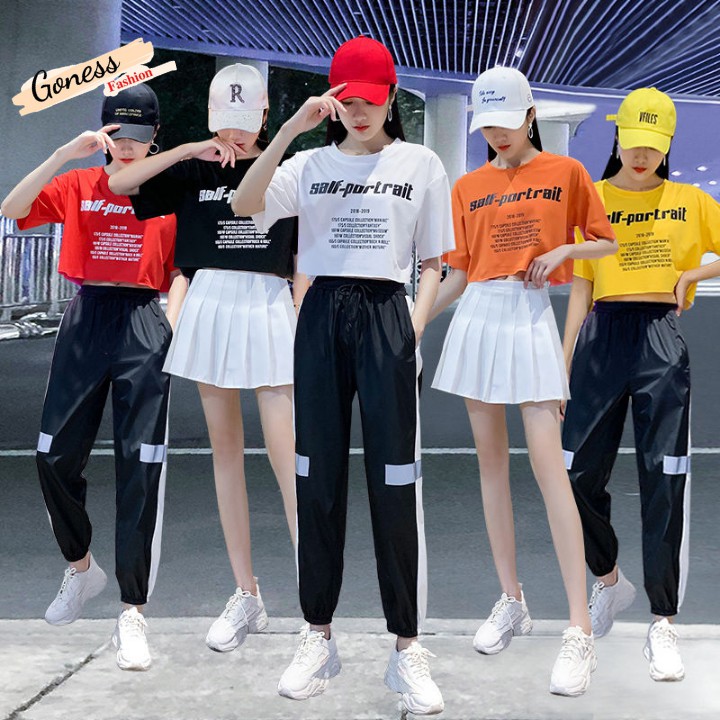Áo croptop nữ GONESS cổ tròn vải cotton dáng suông, nhiều màu cực xinh cho nàng cá tính  AP001