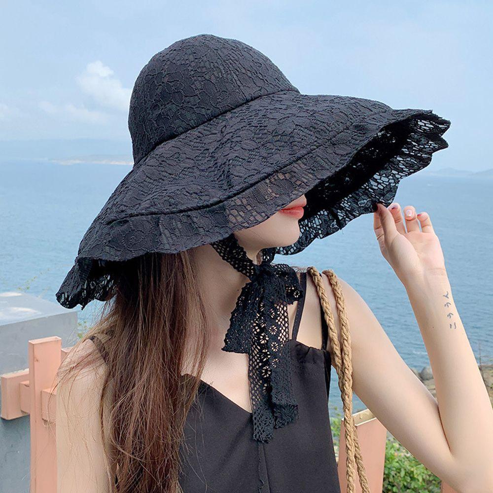Nón Tai Bèo Che Nắng Phối Ren Kiểu Vintage Dễ Thương Cho Nữ 2life