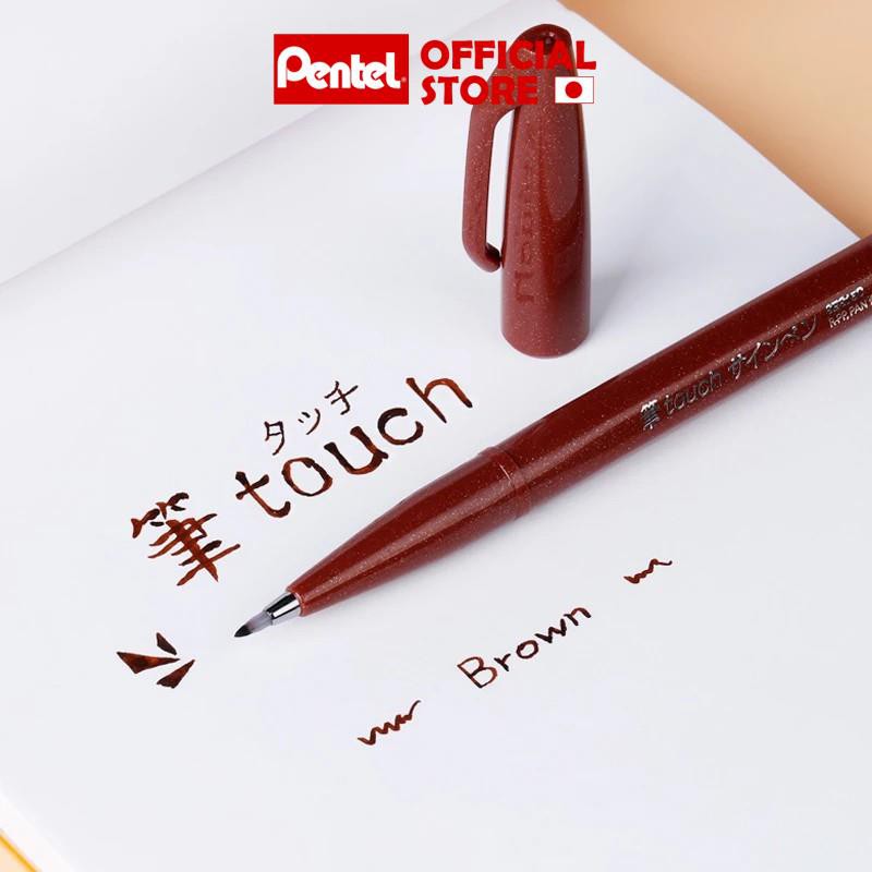 Bút Viết Thư Pháp Brush Sign Pen Pentel - SES15C 12 Màu Pastel