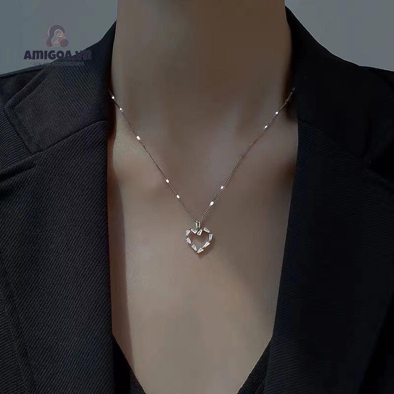 ✨✨vòng cổ trái tim Vòng cổ Nữ Đính Đá Zircon Sang Trọng