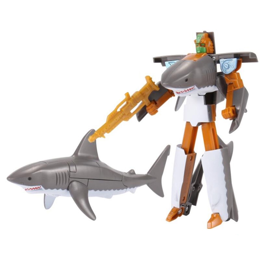 Đồ chơi robot biến hình cá mập sáng tạo cho bé