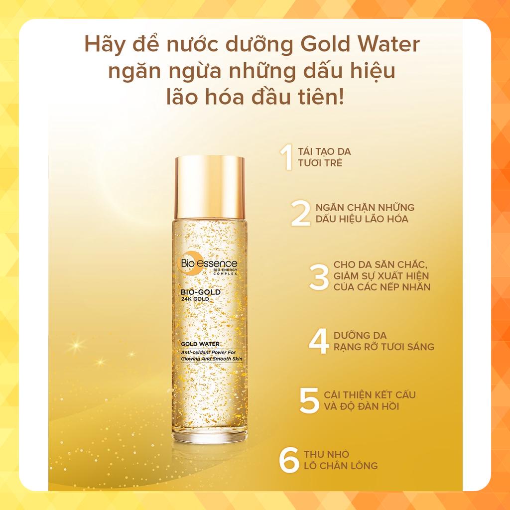 Nước dưỡng chống lão hoá Bio essence Bio-Gold chiết xuất vàng 24k 150ml