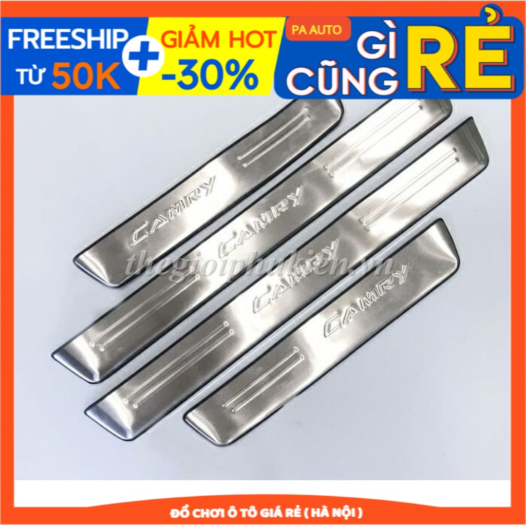 Bộ Ốp bậc, Nẹp bước chân Toyota Camry 2012-2018 - INOX