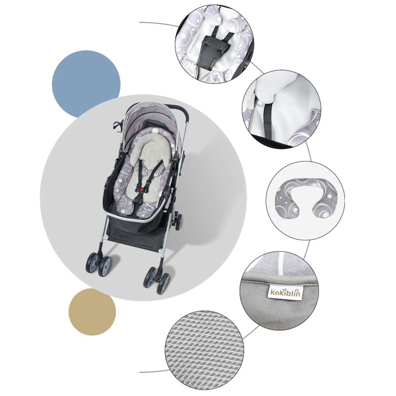 Đệm Lót Ghế Ngồi Xe Đẩy Em Bé 2 Trong 1 Tháo Rời Được Tiện Lợi