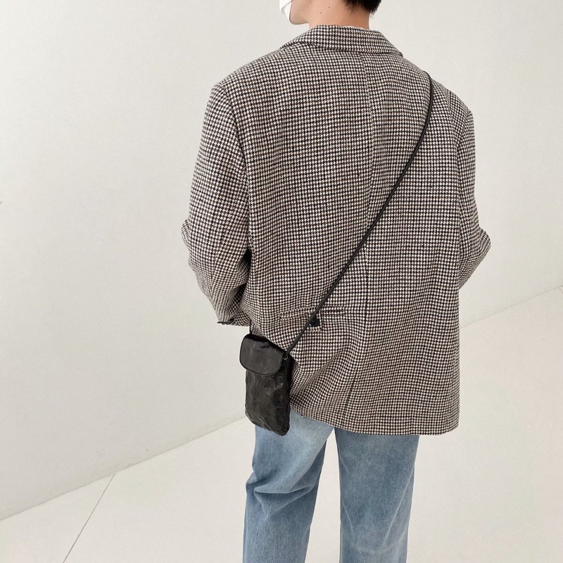 ✦ AFFLIGA ✦Áo khoác blazer dáng rộng phong cách retro Hàn Quốc thời trang chất lượng cao cho nam