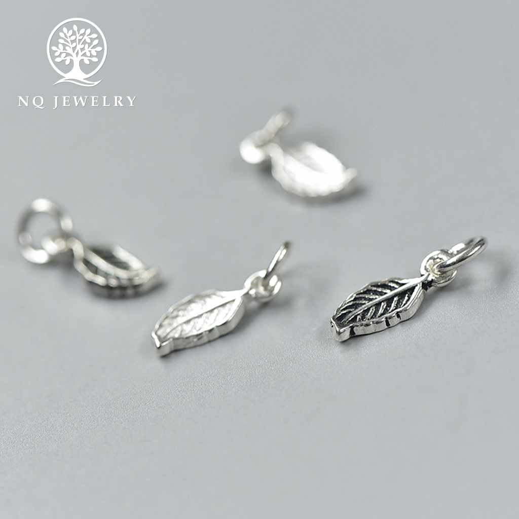 Charm bạc thái hình 1 chiếc lá treo - NQ Jewelry