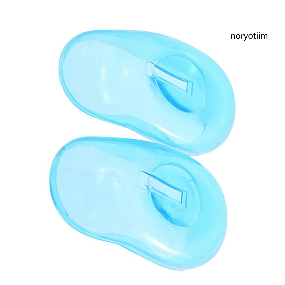 Set 2 Bọc Bảo Vệ Tai Khi Nhuộm Tóc Bằng Silicon Màu Xanh Dương