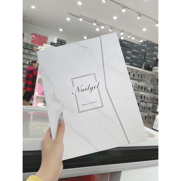 Quyển sổ trưng móng mẫu nam châm, 12 thanh dán mẫu