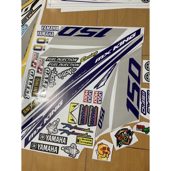 Tem exciter 150 xanh bạc Mxking