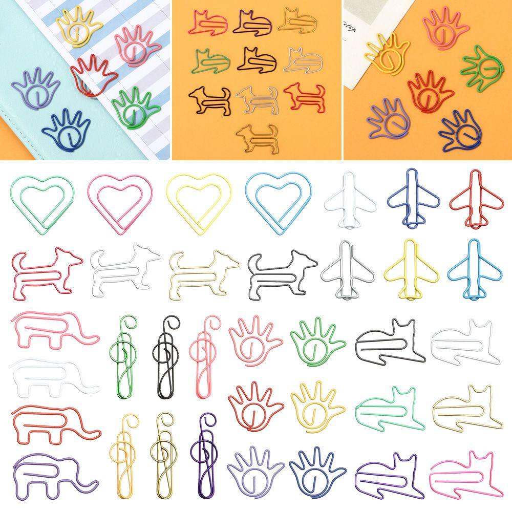 KENT1 50PCS/Box For Book Paper Sheet Creative Lovely Office School Supplies Metal Animals Shape Paperclip