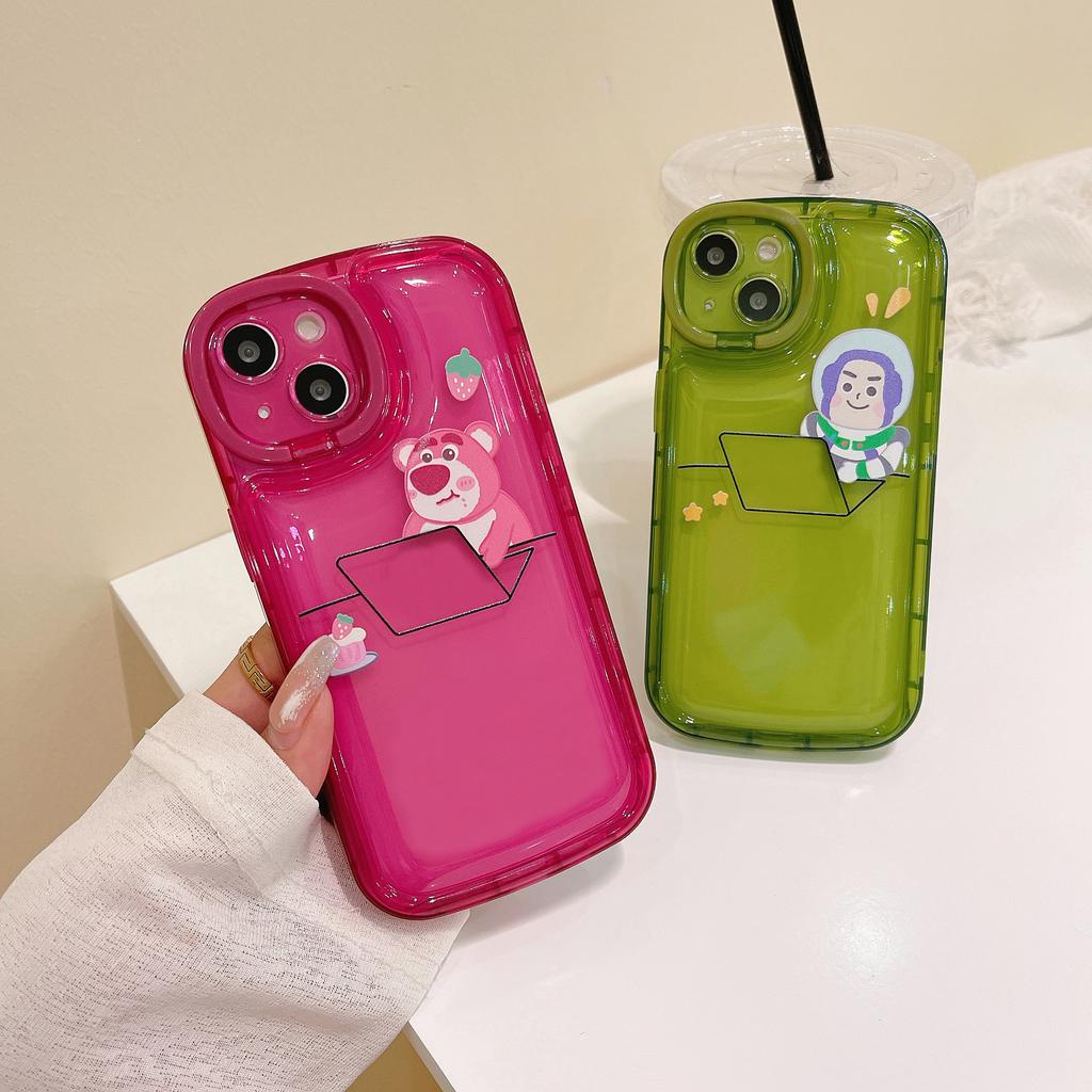 Ốp Điện Thoại Cho IPhone 14promax 14 13promax 13 12 11 Ốp Bảo Vệ Ống Kính Máy Ảnh Hình Gấu Và Buzz Lightyear