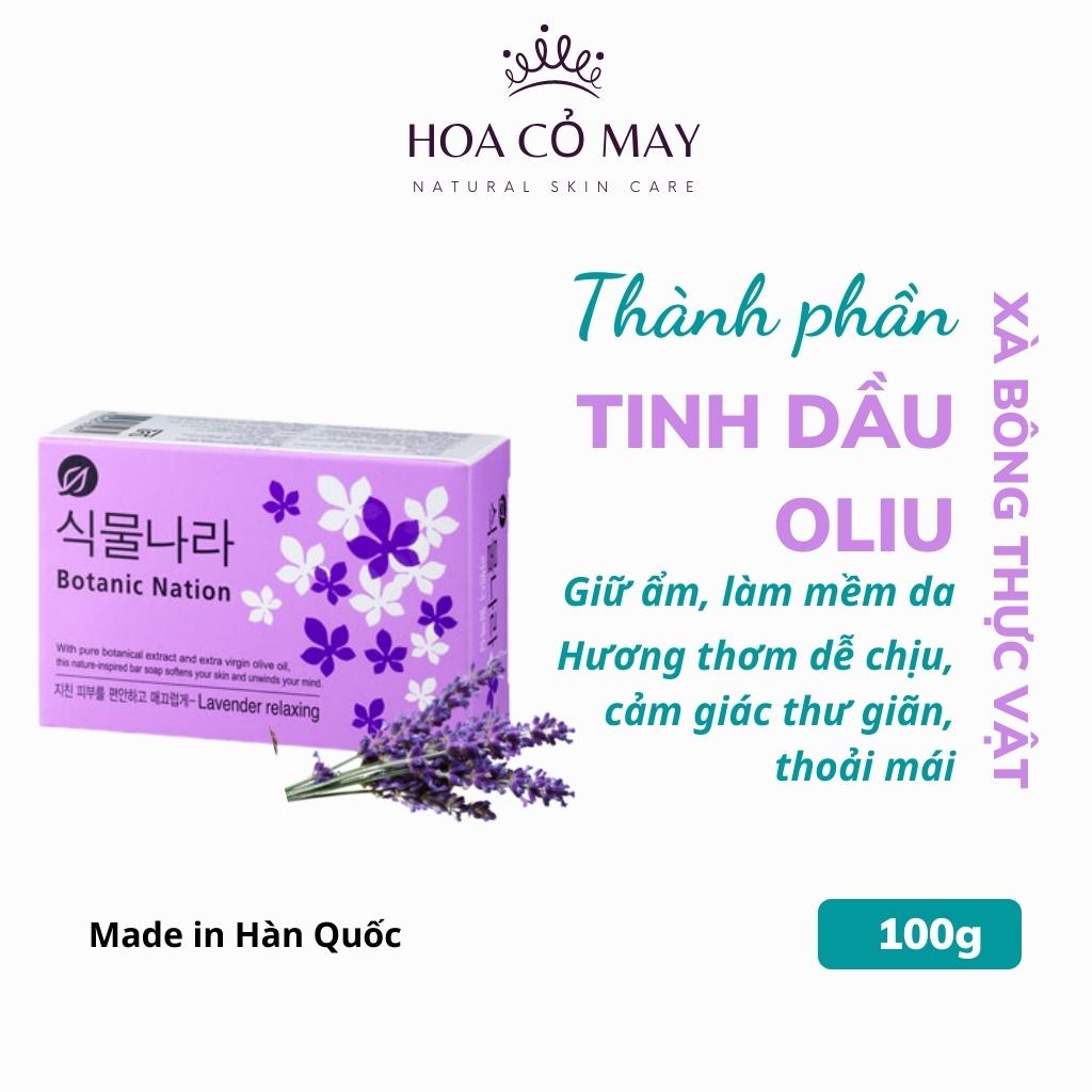 xà phòng tắm thảo dược thiên nhiên chiết xuất hoa oải hương Hàn Quốc, xà phòng cục soap trắng da ngừa mụn | BigBuy360 - bigbuy360.vn