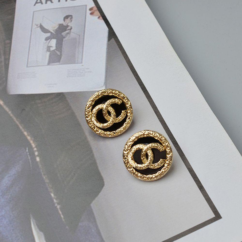 Bông Tai Chữ C Sang Trọng VANES1 925|Đôi Khuyên Tai Chữ C Thời Trang Cho Nữ