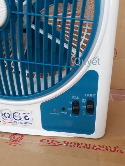 Quạt tích điện honjianda 2 bình ắc quy HJD-FL 203 | BigBuy360 - bigbuy360.vn