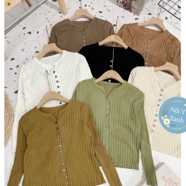 Áo len đũa cài cúc tay dài form ôm giãn nở thiết kế sexy chất len thời thượng A685 noiyxanh hot trend, phom đẹp, chất đẹ