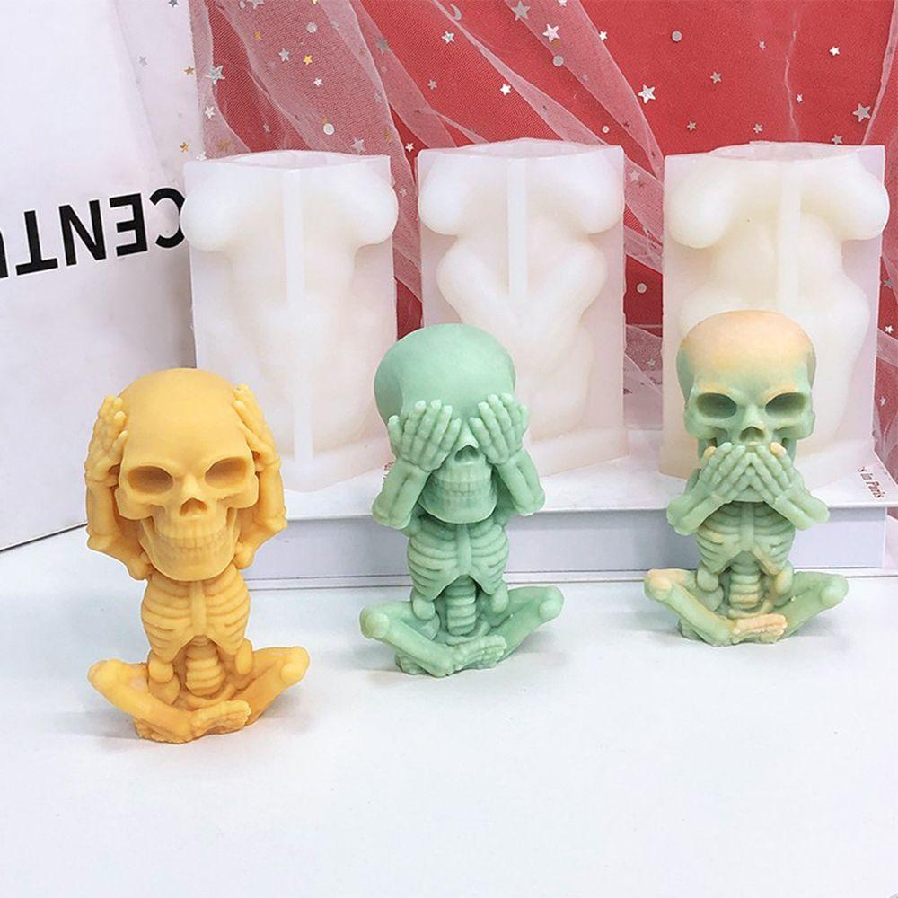 GOGOUP Khuôn Làm Nến Hình Đầu Lâu