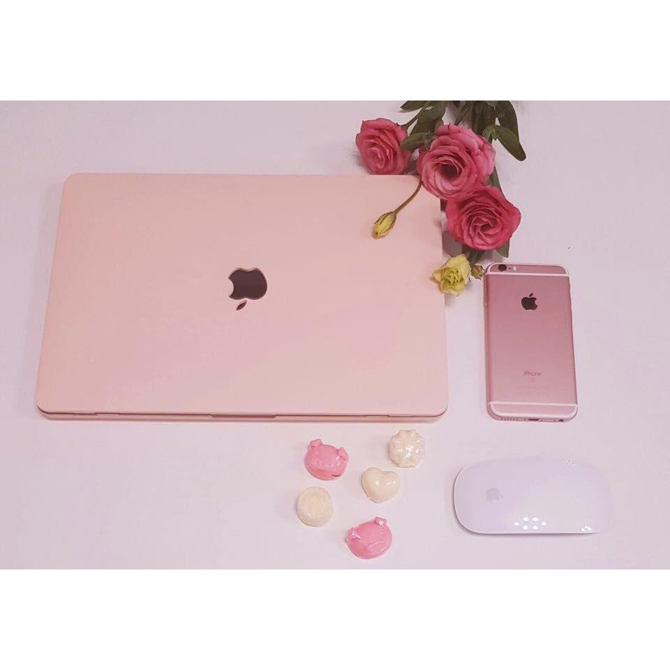 Case ,Ốp Macbook Màu Hồng Pastel Đủ Dòng (Tặng Kèm Nút Chống Bụi + Bộ kẹp chống gãy sạc)