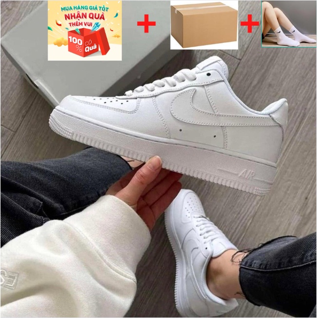Giày_Nike AF1 Trắng, Giày_Nike Air Force 1 Full Trắng Cao Cấp Full Size Nam Nữ ( Full BILL BOX )
