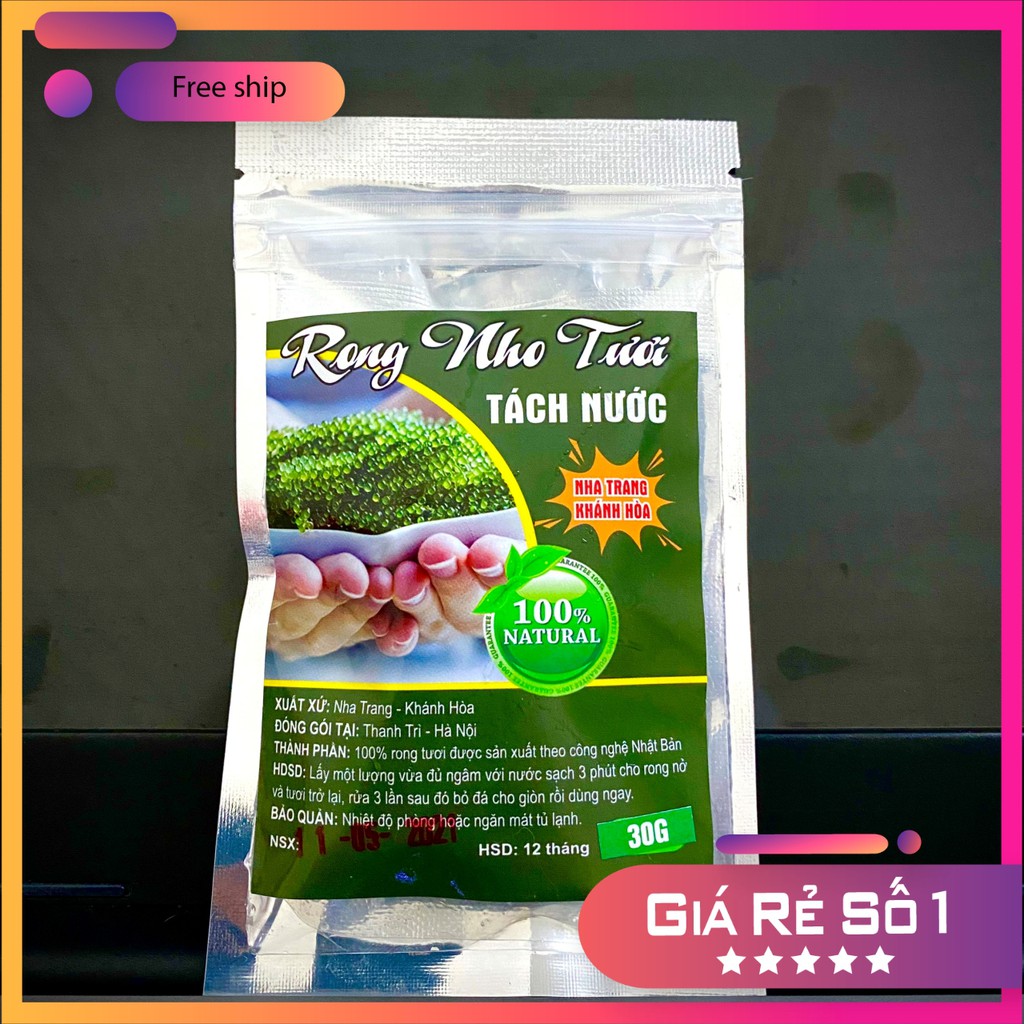 [SALE SẬP SÀN]30gr Rong nho tách nước Khánh Hòa chọn lọc. | BigBuy360 - bigbuy360.vn