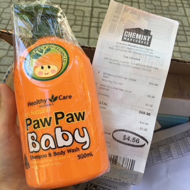 Sữa tăm đu đủ paw paw baby healthy care úc