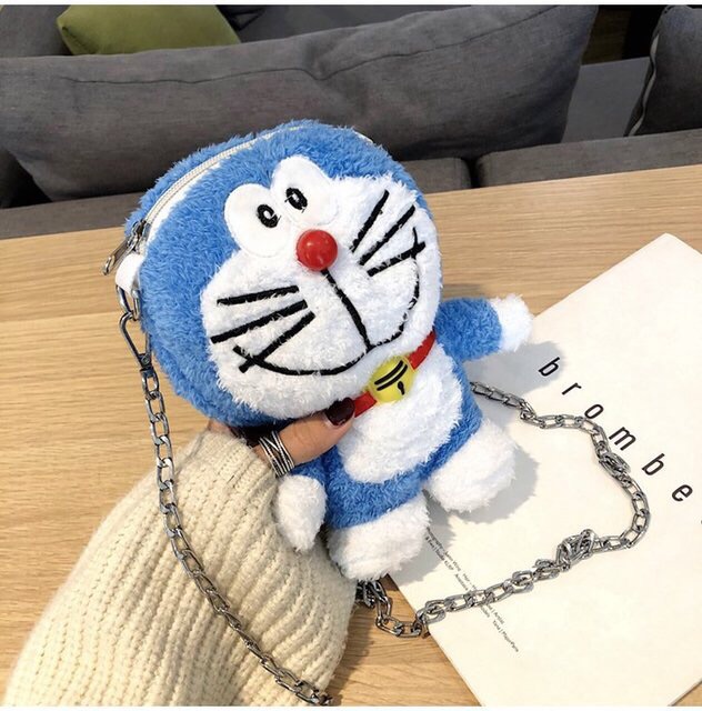 Túi đeo chéo đô rê mon , vịt má hồng, chó xù