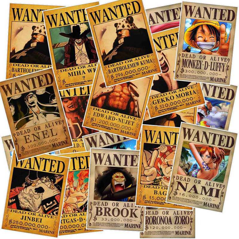 Set 25 Nhãn Dán Trang Trí Hình ONE PIECE