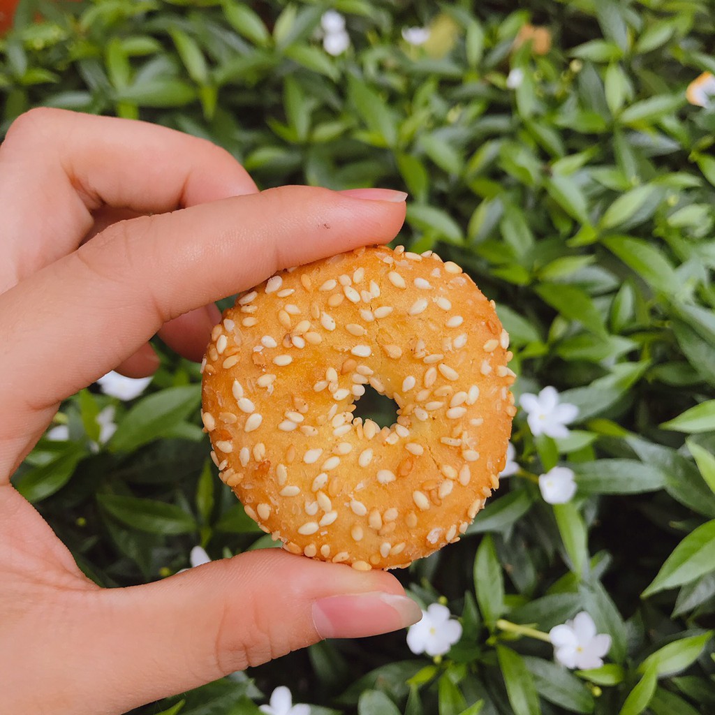 150g Bánh Quy Bơ Mè 💖FREESHIP💖 Bánh Vòng Bơ Sữa Mè Rang, Bánh Trứng Nhện Giòn Ngon