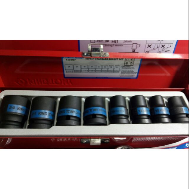 Bộ khẩu 8 chi tiết 1/2" Kingtony